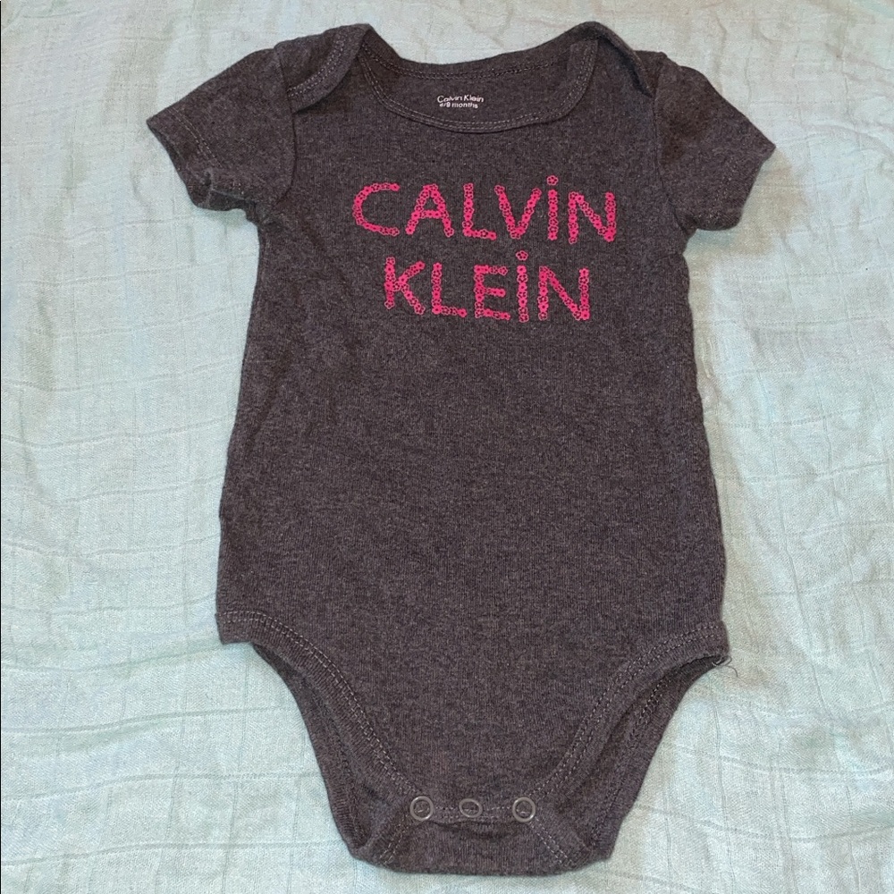 Calvin Klein gray onesie